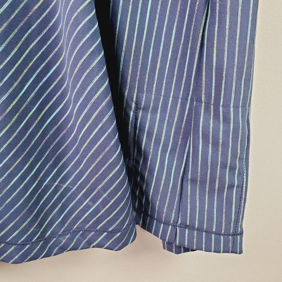 Prana Blue Striped Scramble Athletic High Neck Long Sleeve Dress Sz S - Picture 6 of 12